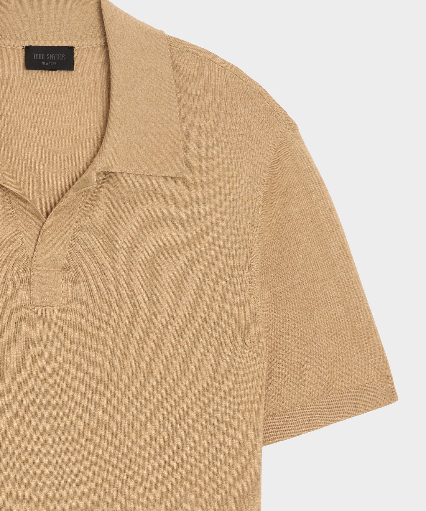 Todd Snyder Silk-Cashmere Montauk Sweater Polo in Beach Walk Beach Walk