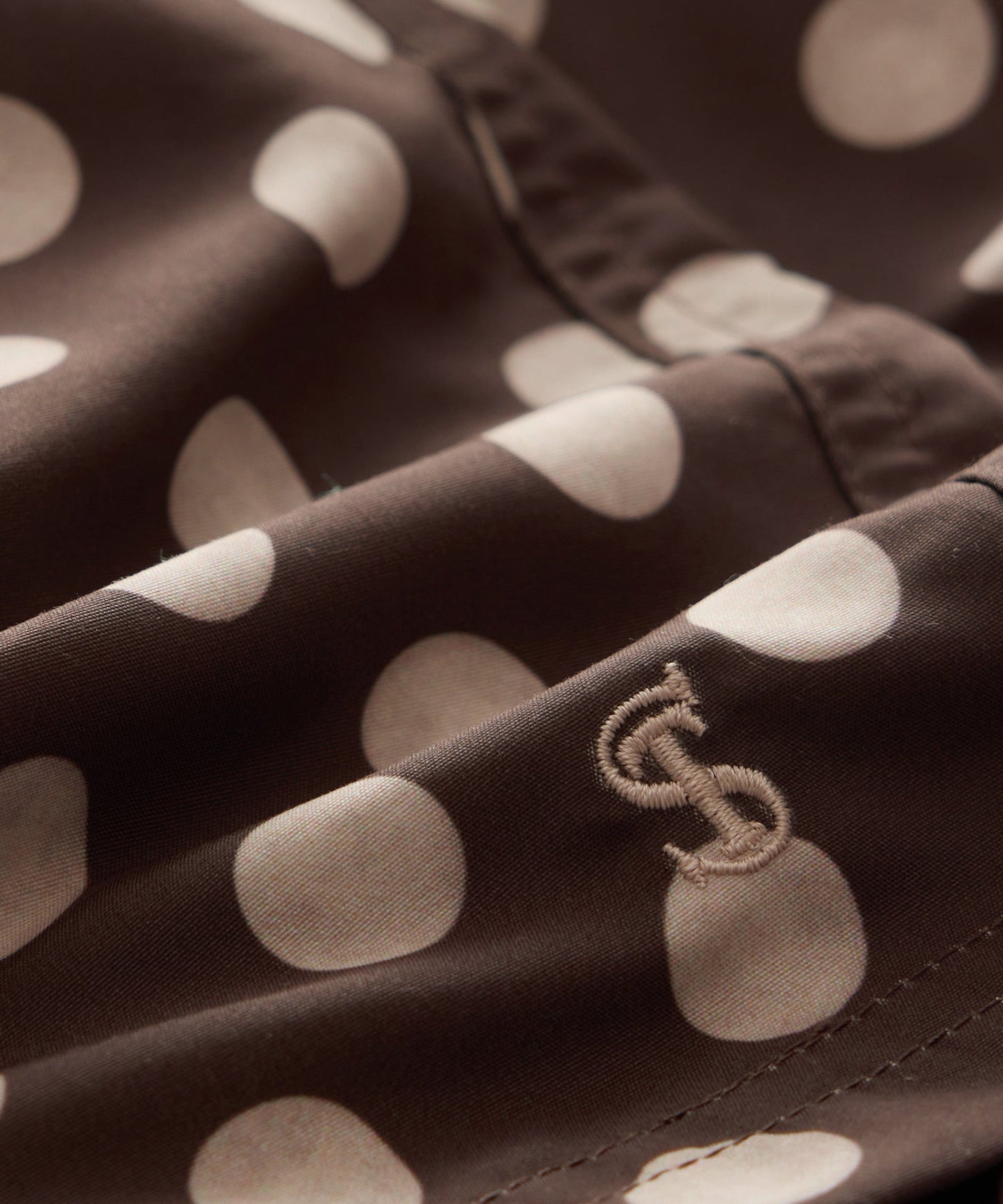 Todd Snyder 5" Montauk Swim Trunk Brown Dot