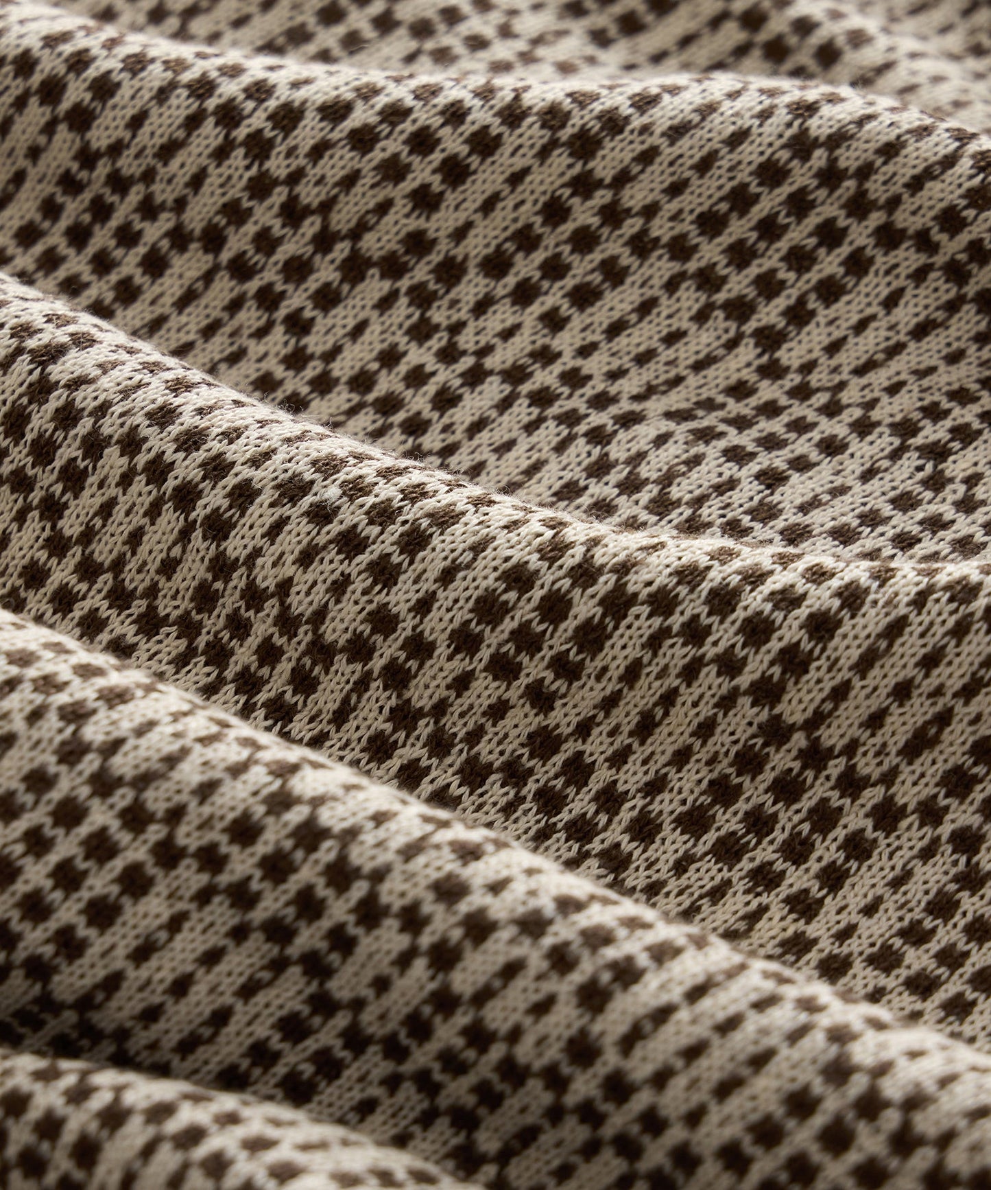 Todd Snyder Italian Crosshatch Knit Shirt in Brown Pattern Brown