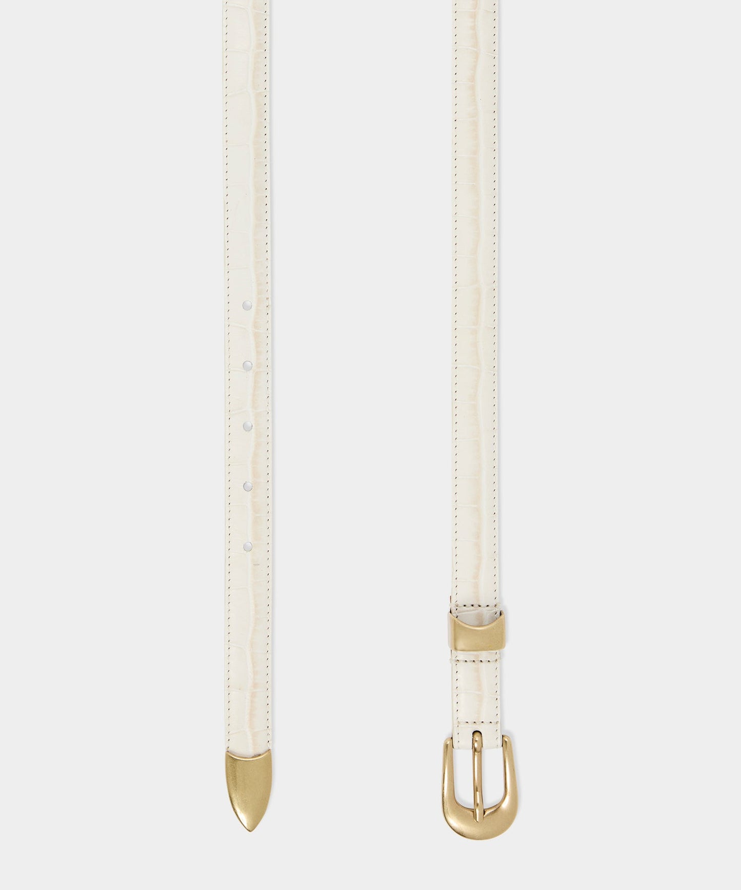 Todd Snyder Tipped Western Belt in White White