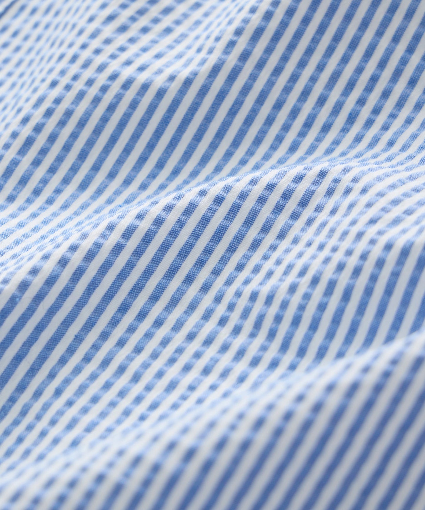 Todd Snyder 5" Seersucker Montauk Swim Trunk in Light Blue Stripe Light Blue
