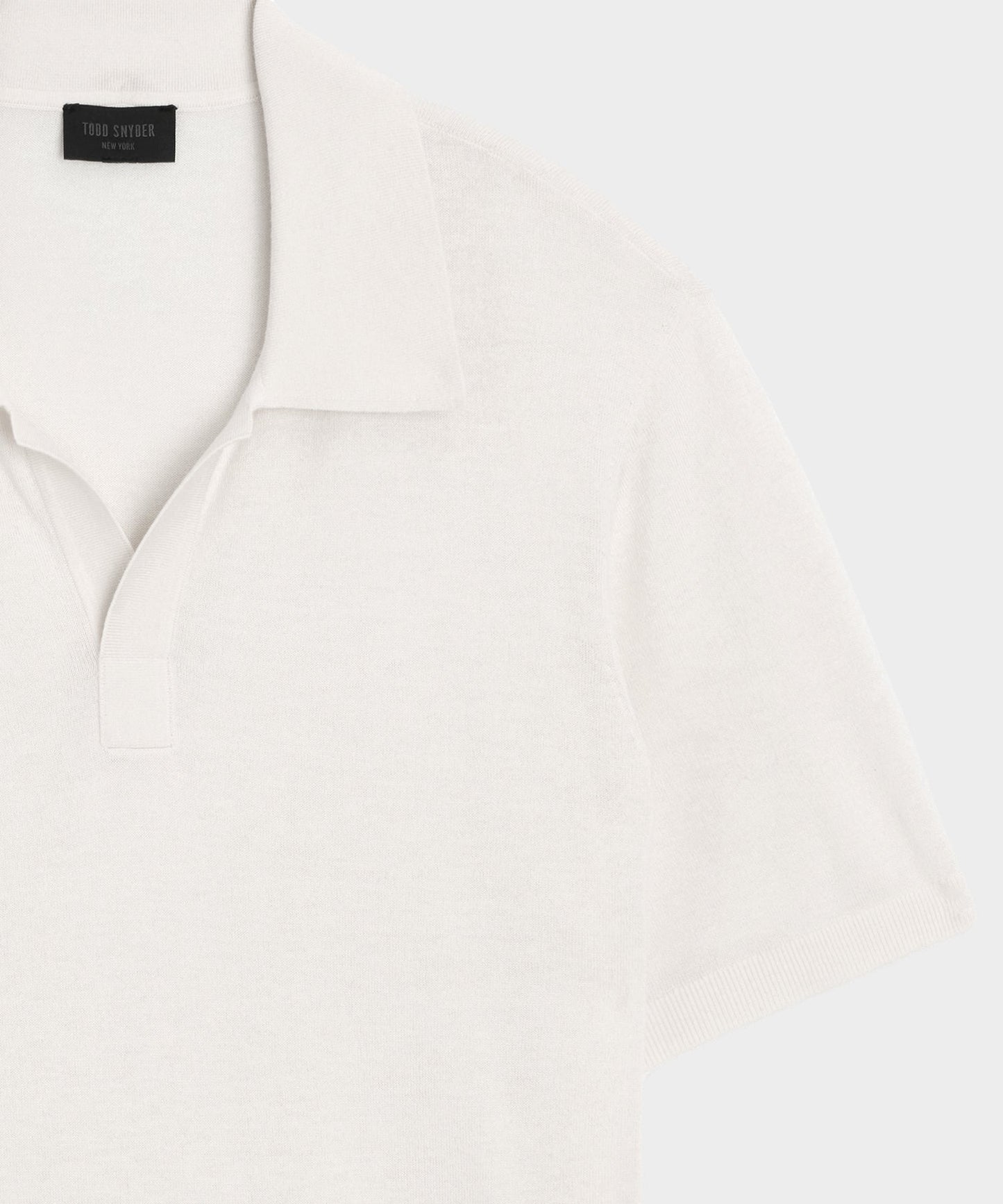 Todd Snyder Silk-Cashmere Montauk Sweater Polo in Bisque Bisque