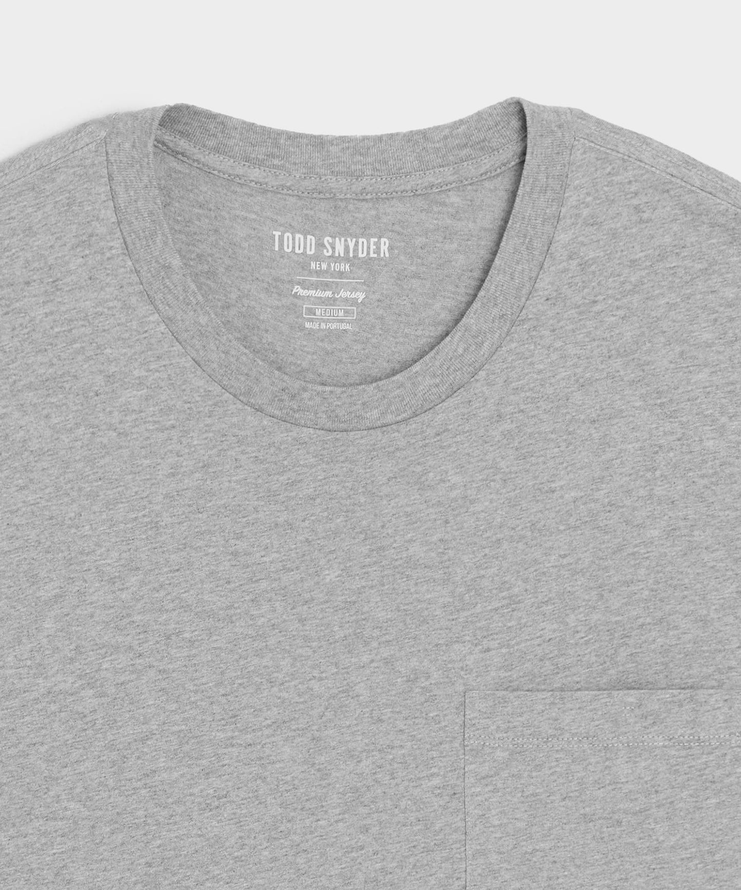 Todd Snyder Premium Jersey Pocket Tee in Grey Heather Grey Heather