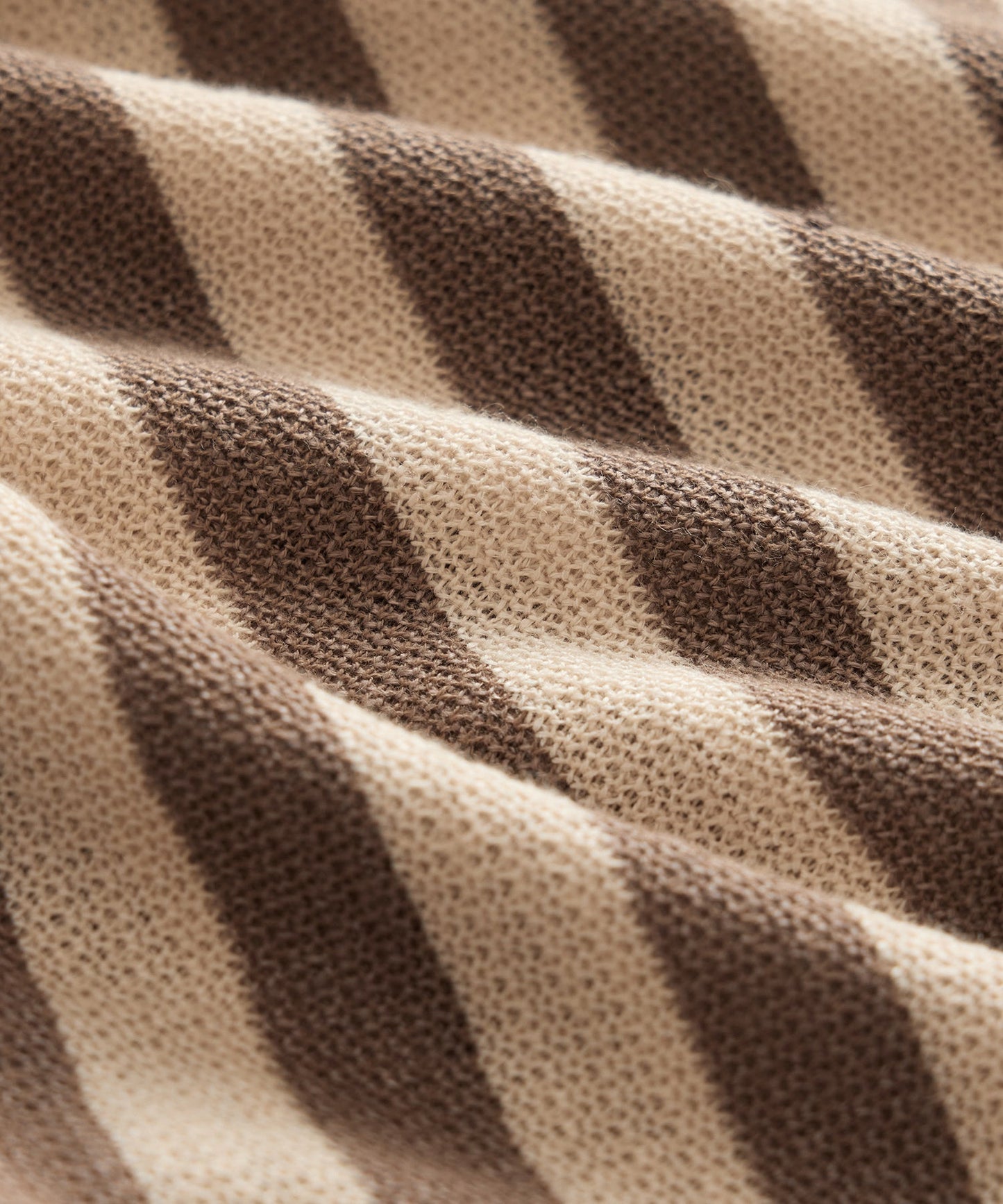 Todd Snyder Linen-Cotton Knit Shirt in Tan Stripe Tan