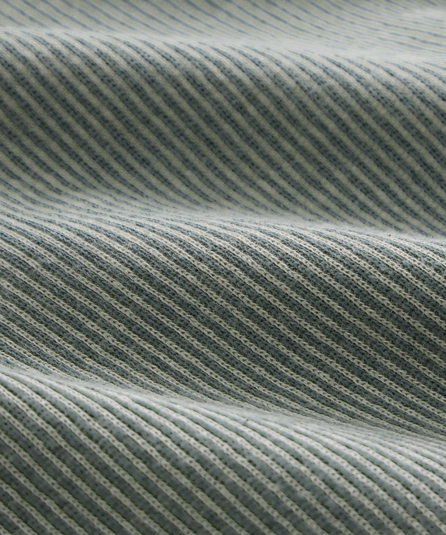 Todd Snyder Striped Quarter-Zip Polo in Faded Jade Stripe Faded Jade