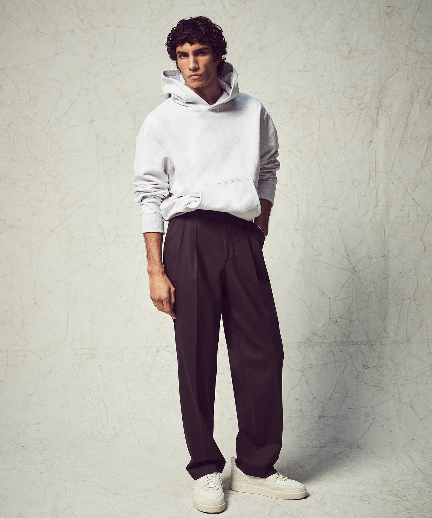 Todd Snyder Champion Relaxed French Terry Hoodie in Silver Mix Silver Mix