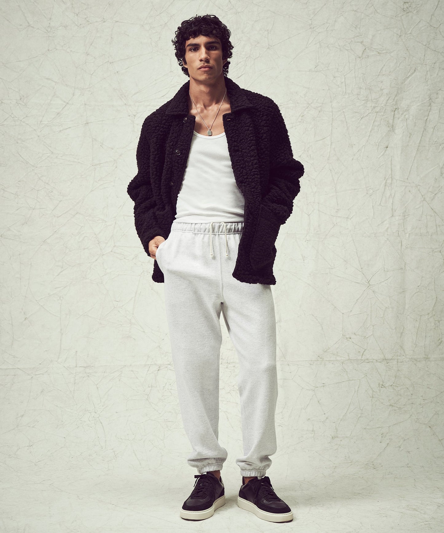 Todd Snyder Champion Relaxed French Terry Sweatpant in Silver Mix Silver Mix