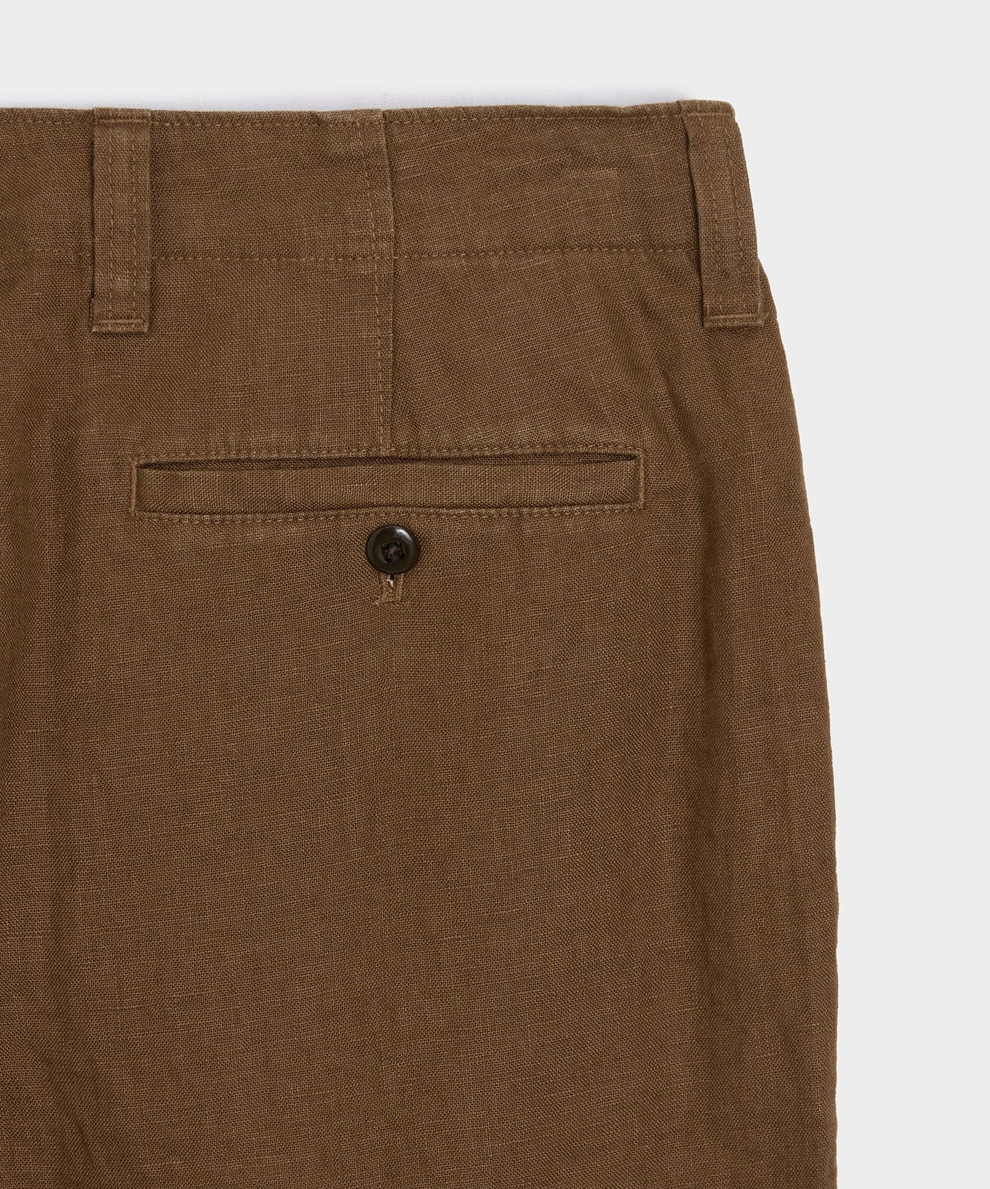 Todd Snyder Straight Fit Linen Favorite Pant in Cigar Cigar