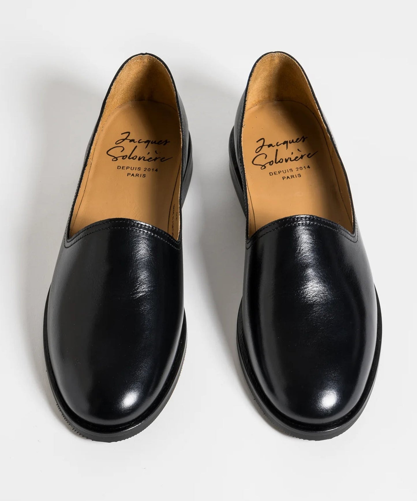 Todd Snyder Jacques Solovière Slim Calf Leather Pump in Black Black