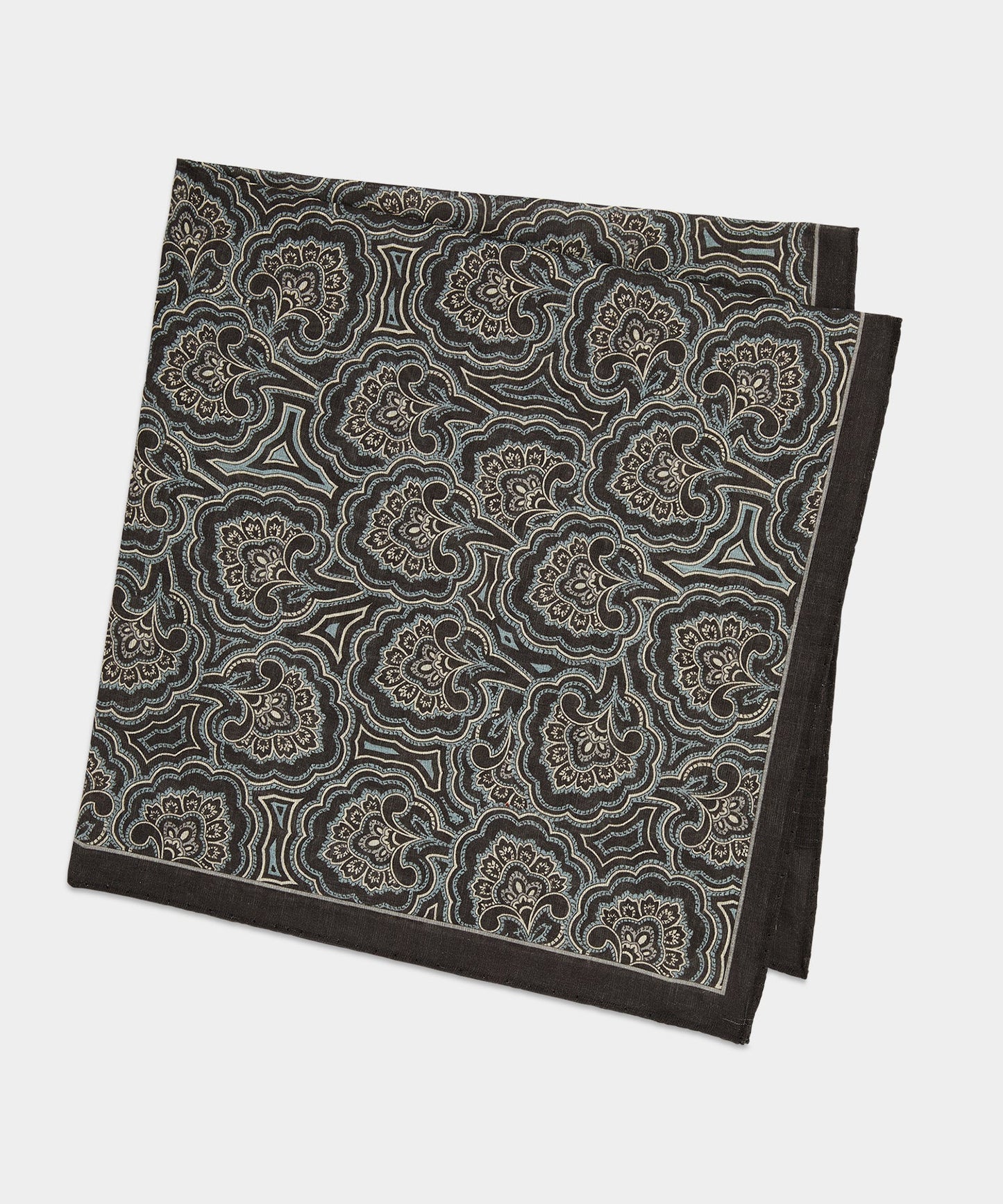 Todd Snyder Italian Neckerchief in Brown Paisley Brown