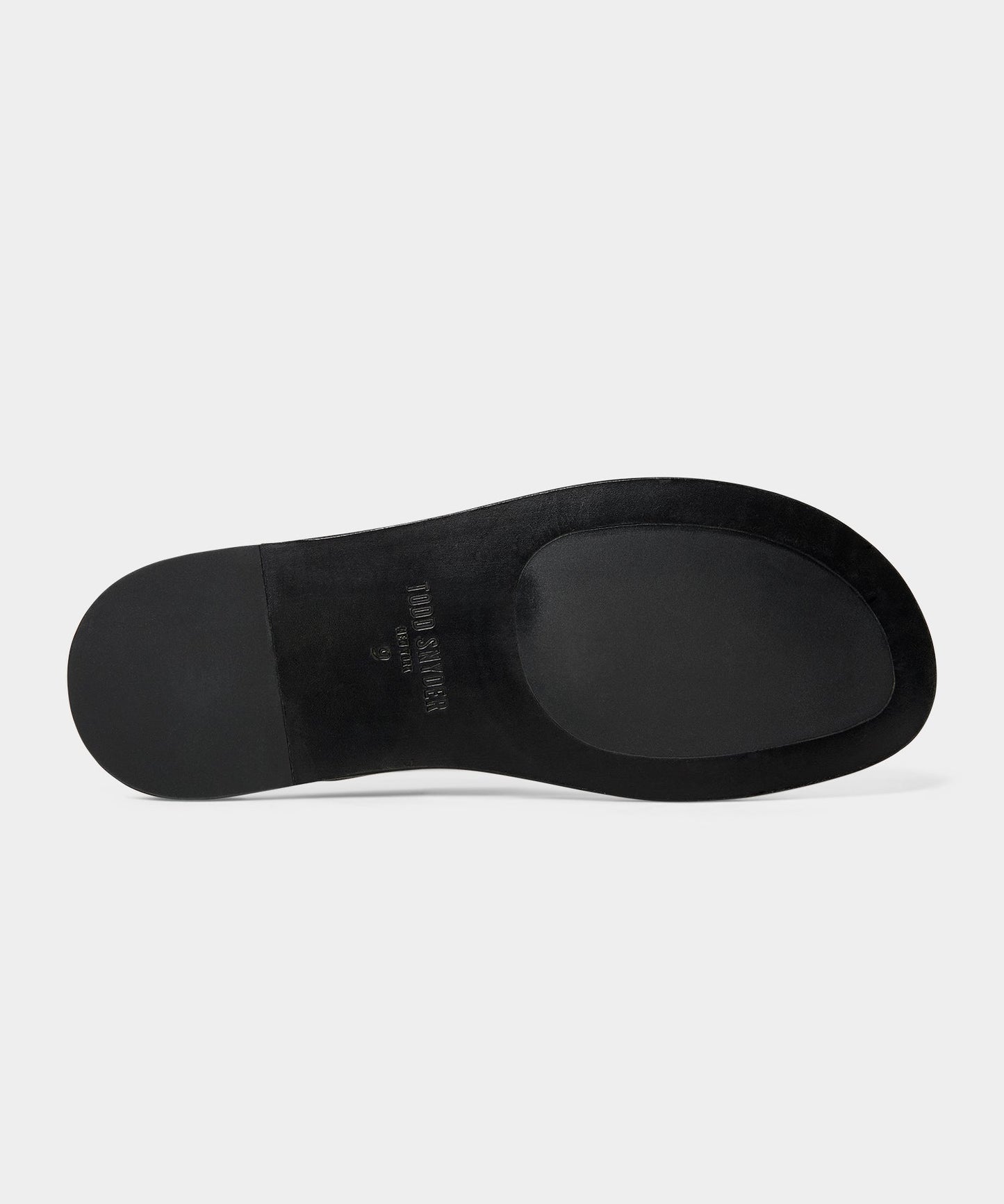 Todd Snyder Porto Leather Thong Sandal in Black Black
