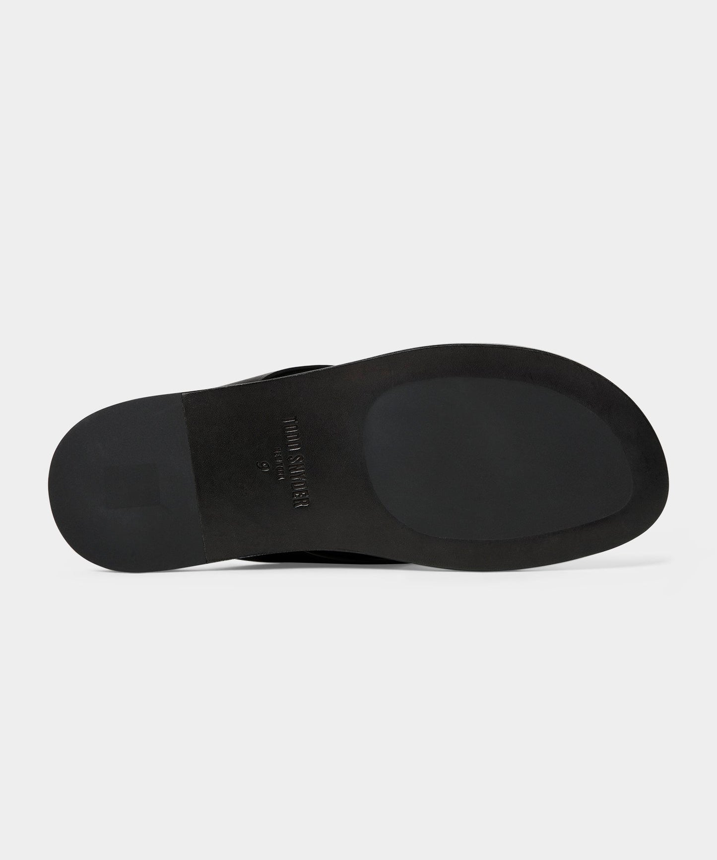 Todd Snyder Porto Leather Crossover Sandal in Black Black