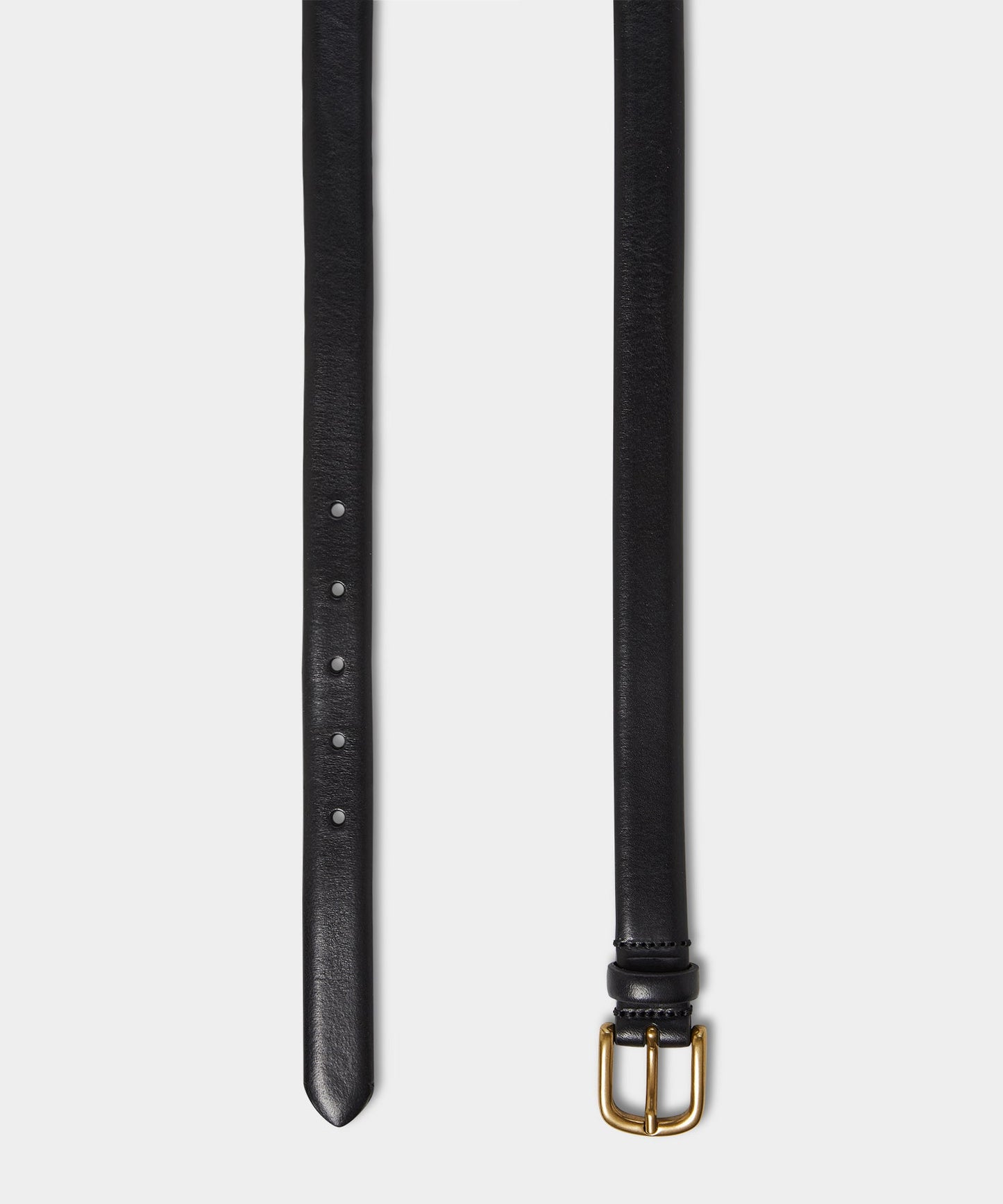 Todd Snyder Italian Beveled Edge Leather Belt Black