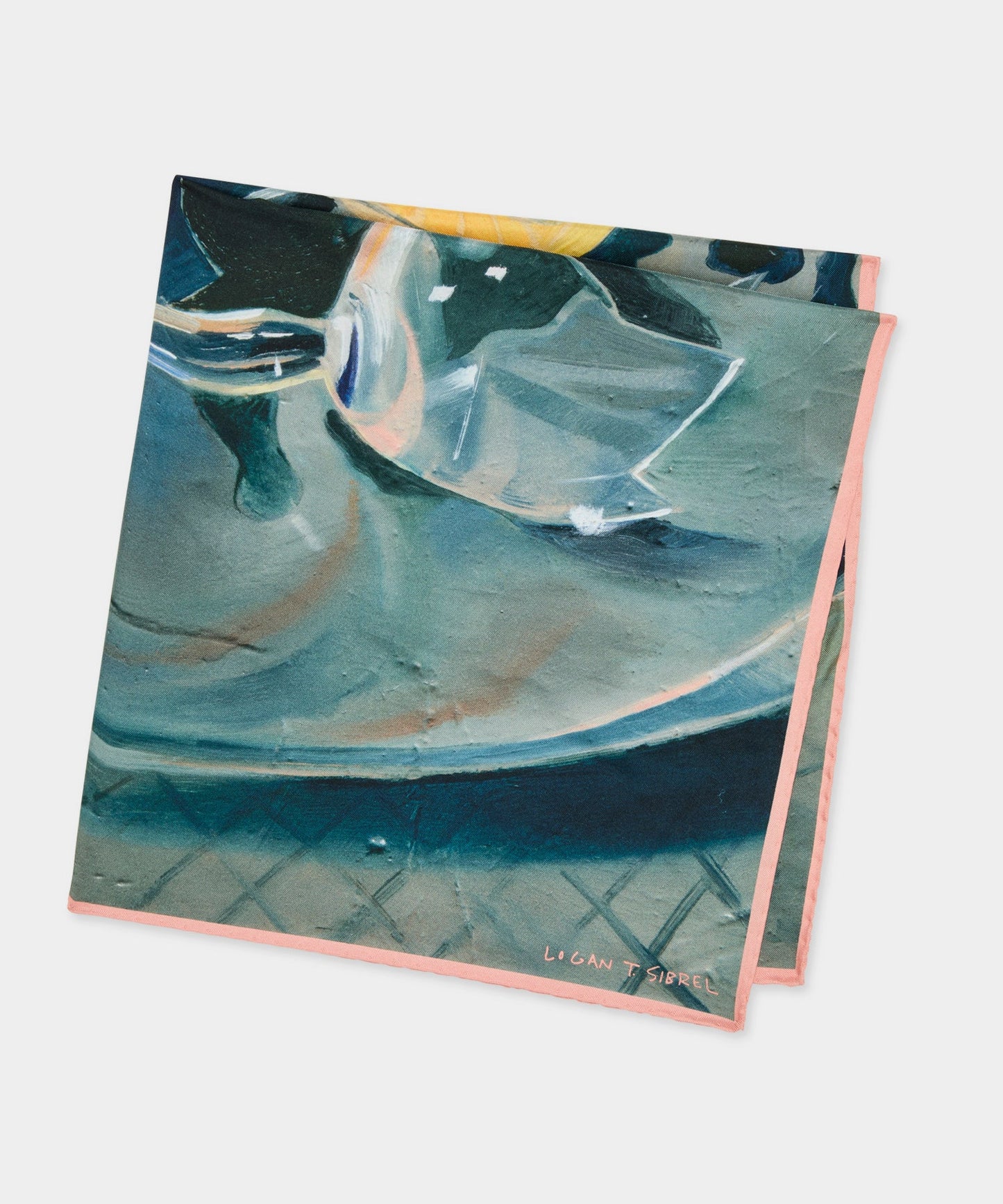 Todd Snyder Artist Series: Logan Sibrel Silk Scarf in Dried Thyme Dried Thyme
