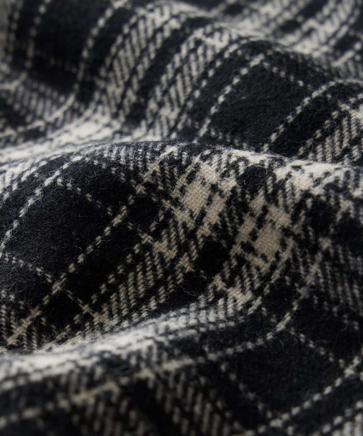 Todd Snyder Wool Plaid Utility Shirt Jacket Black