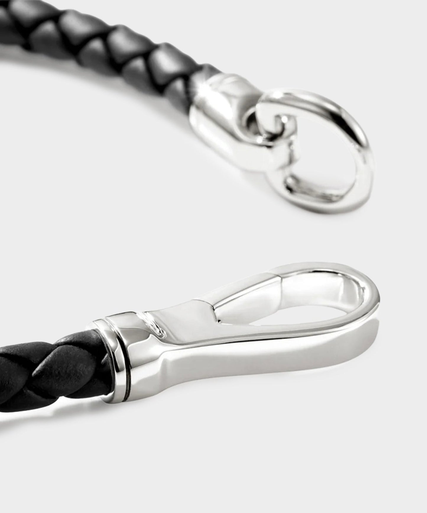 Todd Snyder John Hardy Sterling Silver Leather Bracelet Silver