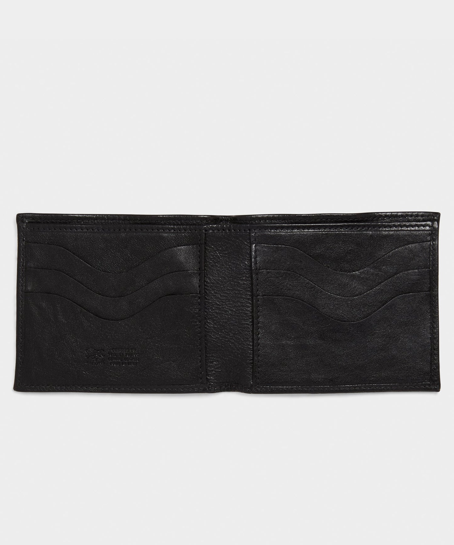 Todd Snyder Il Bisonte Leather Bi-fold Wallet in Black Black