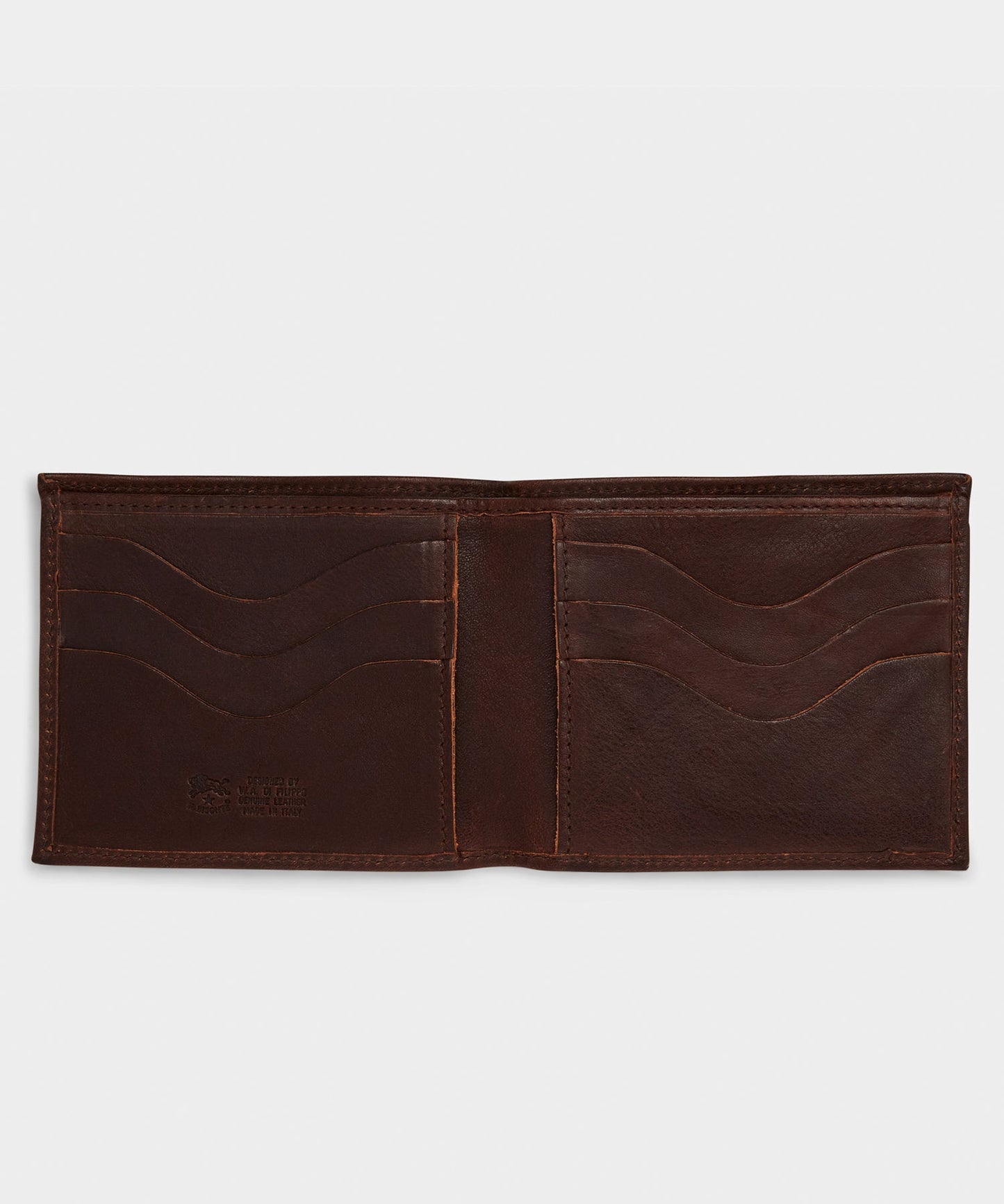 Todd Snyder Il Bisonte Leather Bi-fold Wallet in Caffe Brown