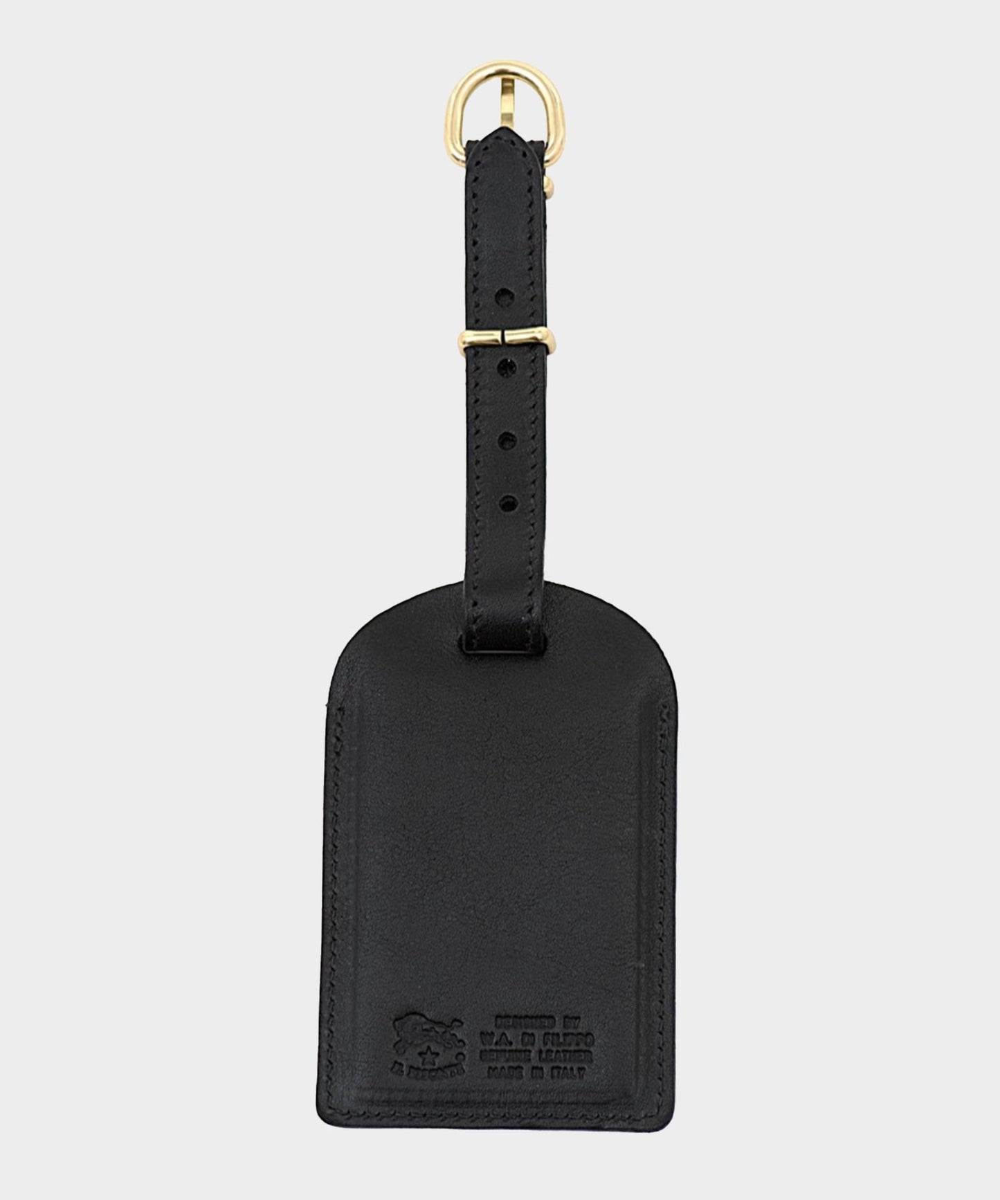 Todd Snyder Il Bisonte Leather Luggage Tag in Black Black