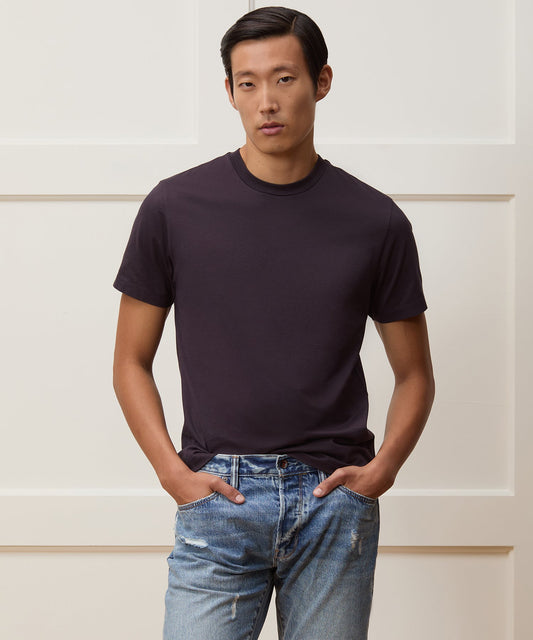 Todd Snyder Premium Jersey Tee in Plum Royal Plum Royal