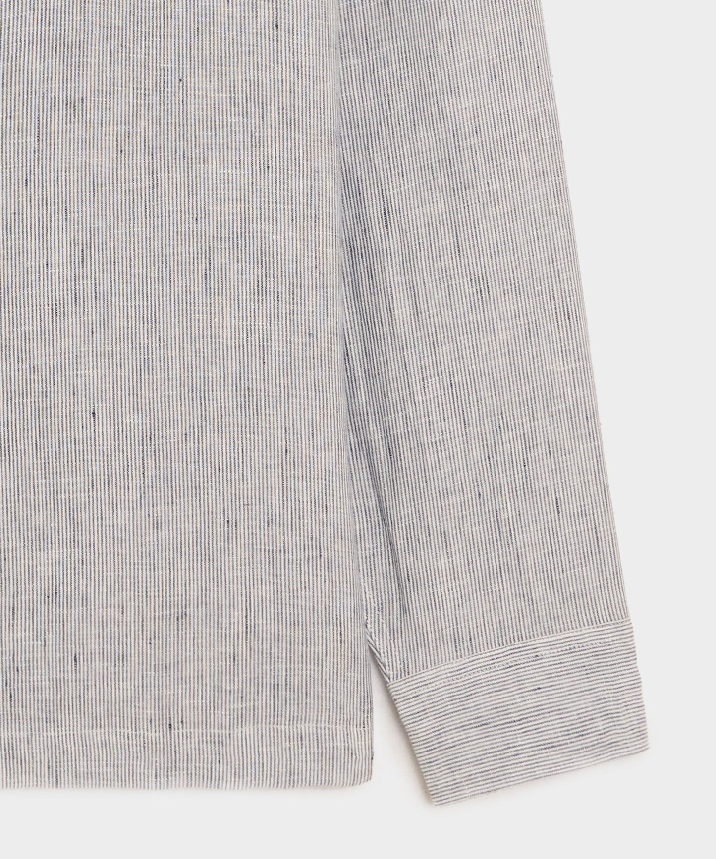 Todd Snyder Linen Popover Shirt in Blue Stripe Blue
