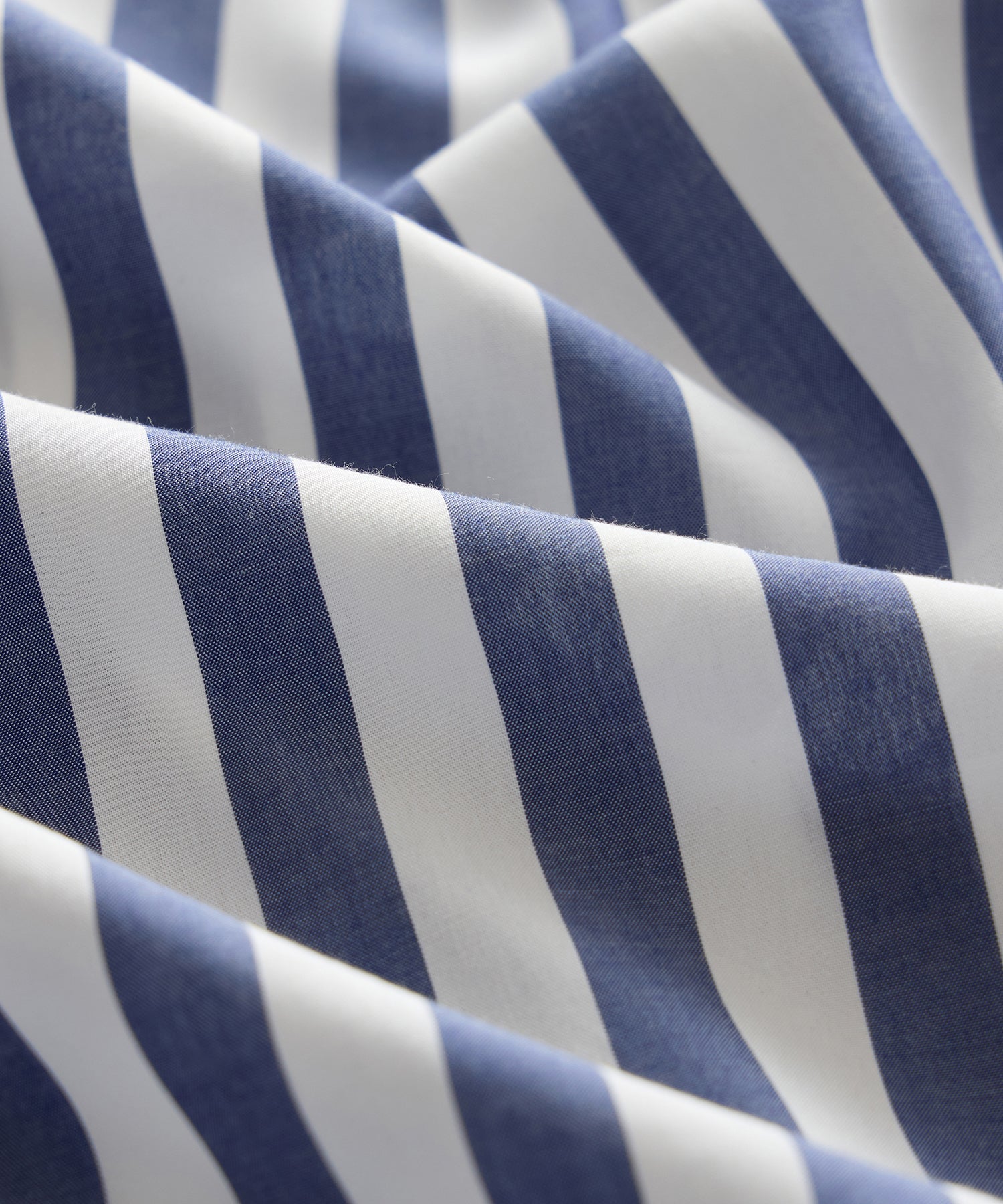 Todd Snyder Long Sleeve Canopy Point Collar Shirt in Navy Stripe Navy Stripe