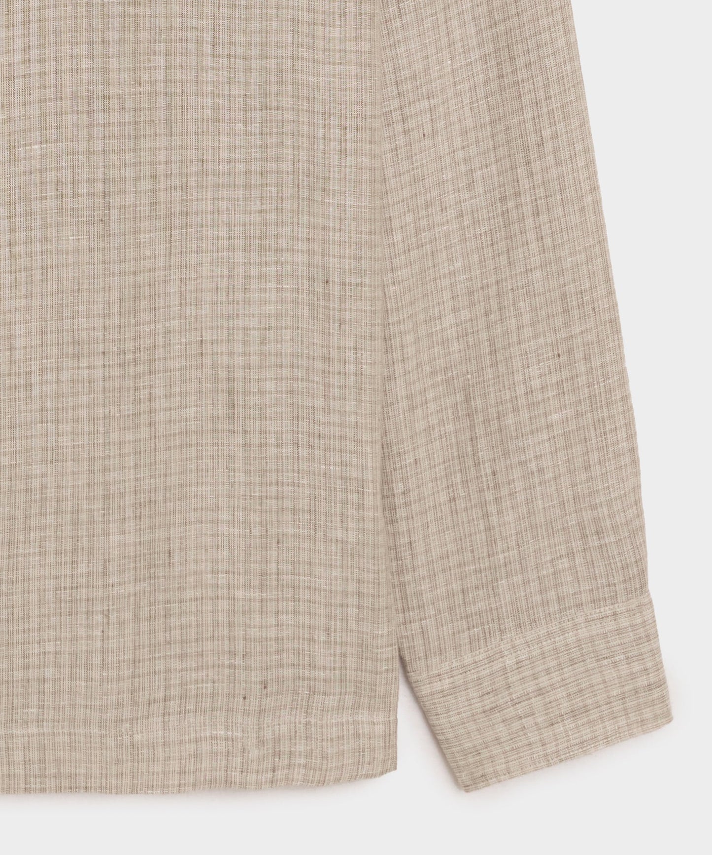 Todd Snyder Linen Popover Shirt in Tan Stripe Tan