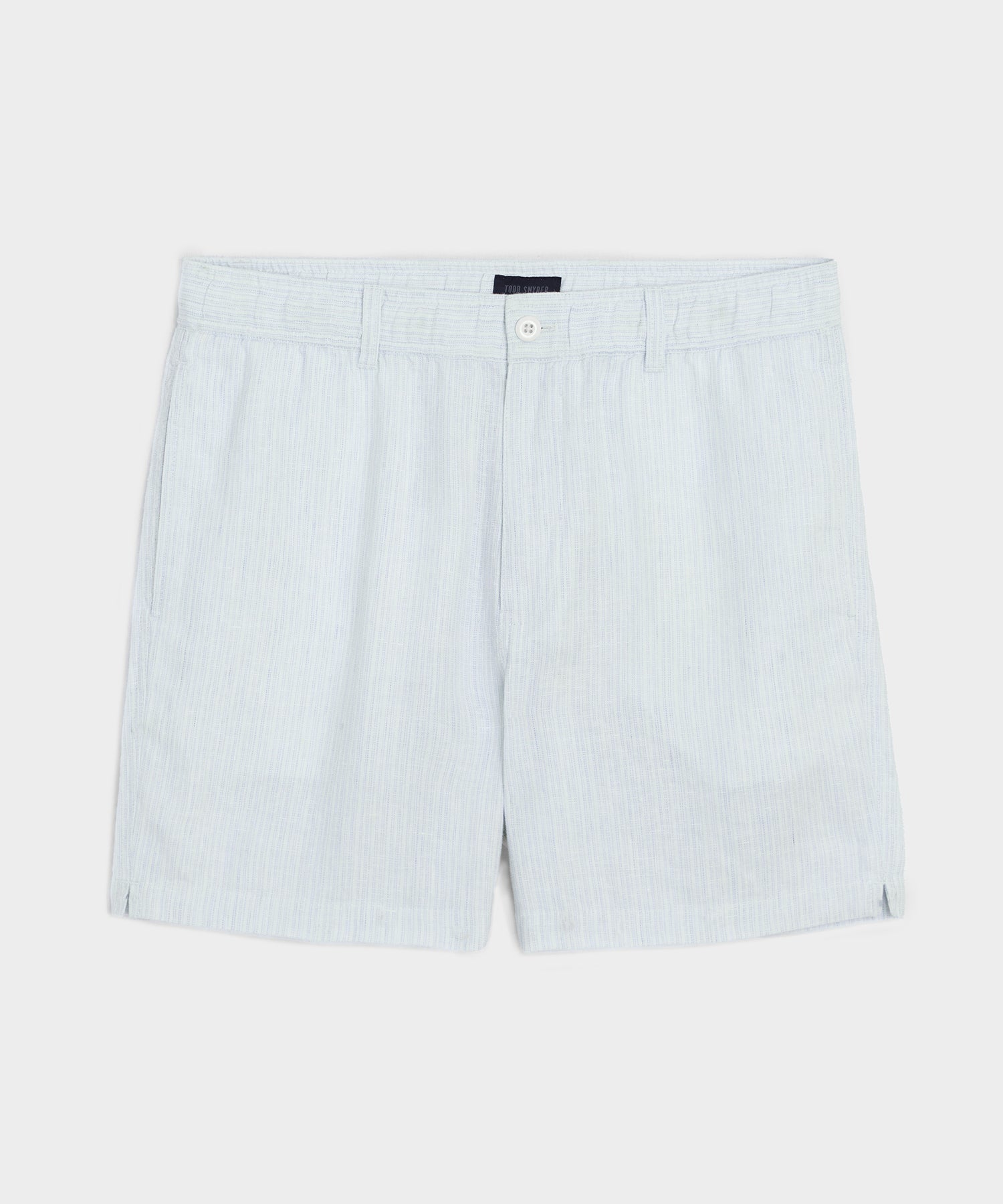 Todd Snyder 5" Linen Beachcomber Short in Light Indigo Stripe Light Indigo Stripe
