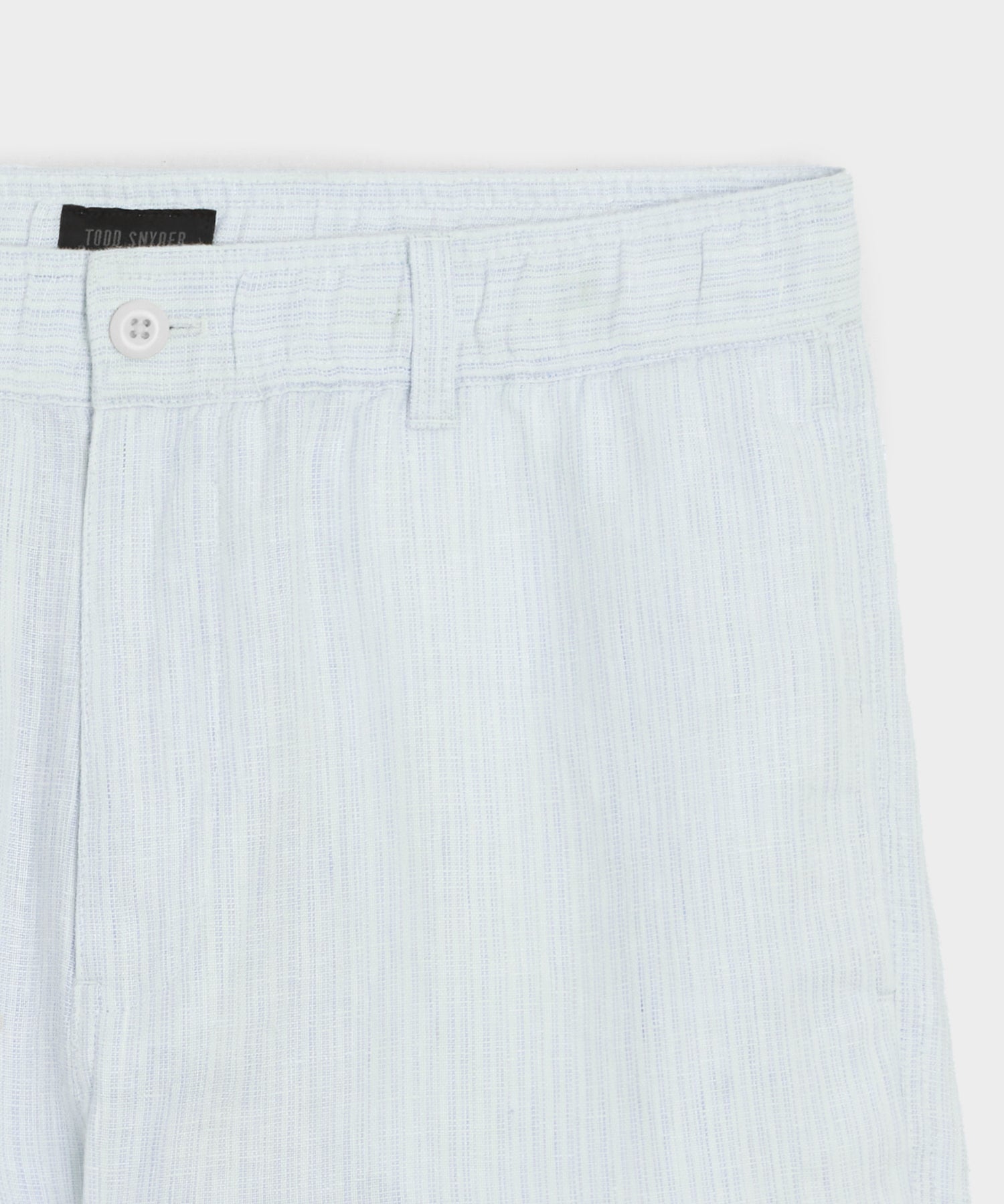 Todd Snyder 5" Linen Beachcomber Short in Light Indigo Stripe Light Indigo Stripe