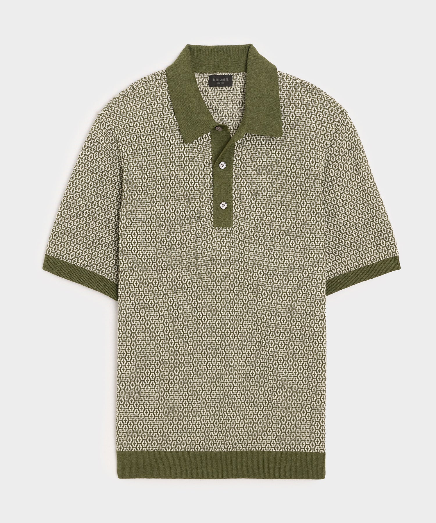 Todd Snyder Joshua Sweater Polo in Earthbound Geo Earthbound