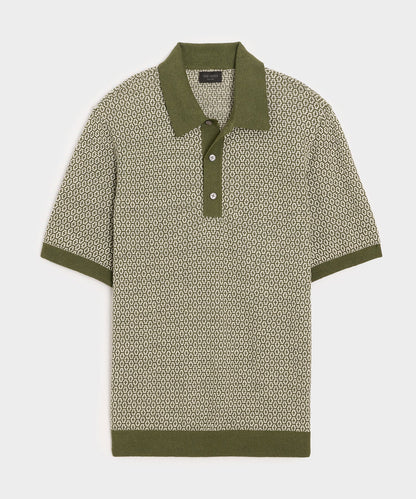 Todd Snyder Joshua Sweater Polo in Earthbound Geo Earthbound