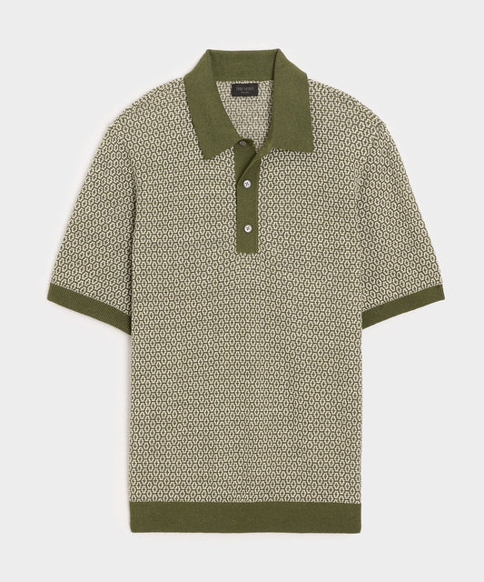 Todd Snyder Joshua Sweater Polo in Earthbound Geo Earthbound