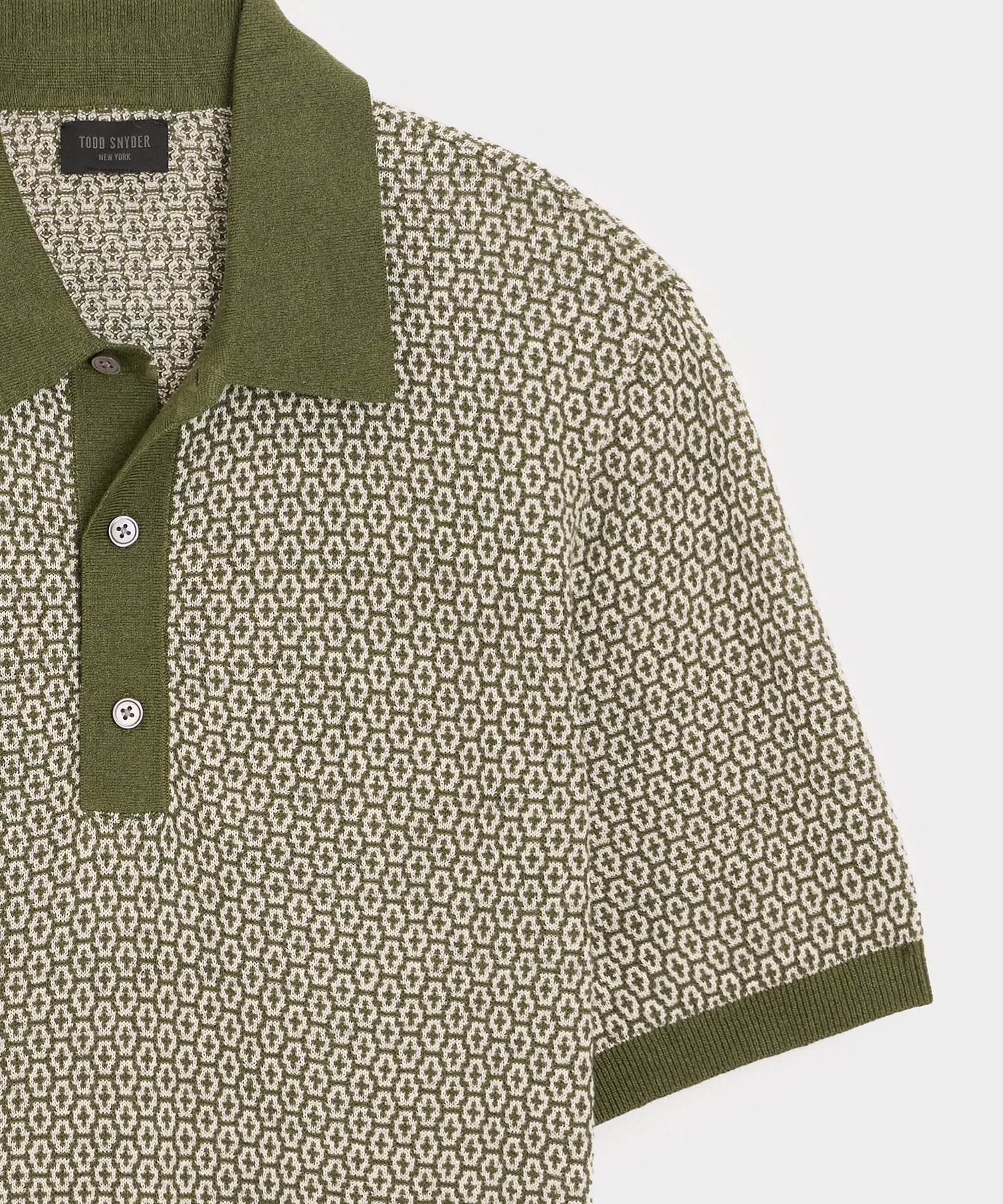 Todd Snyder Joshua Sweater Polo in Earthbound Geo Earthbound