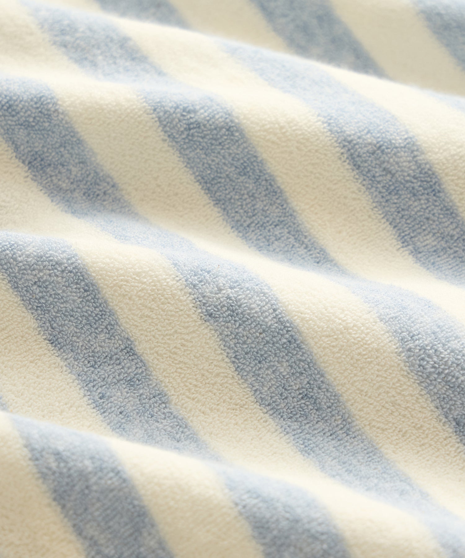 Todd Snyder Striped Terry Polo in Light Blue Stripe Light Blue