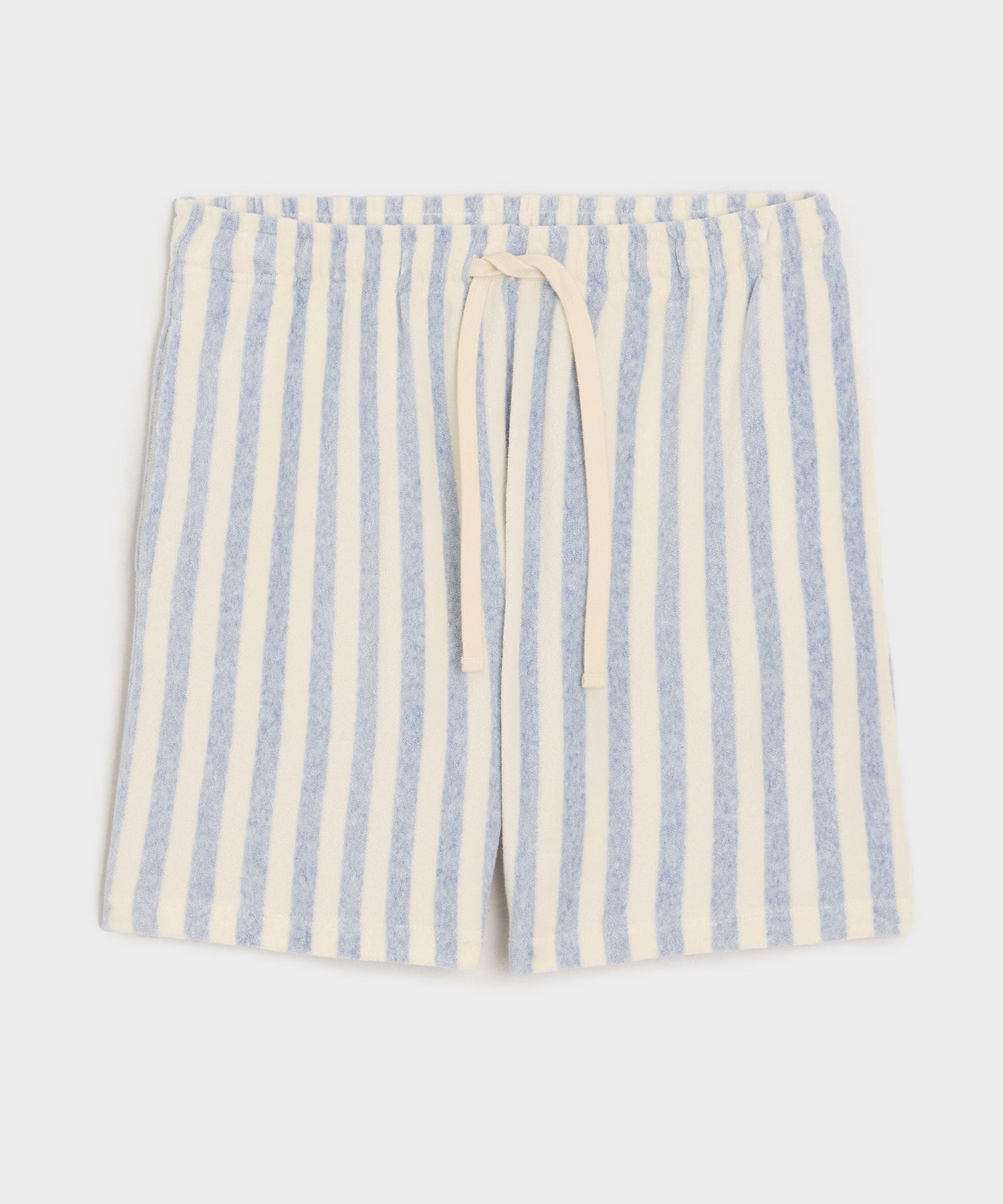 Todd Snyder 6" Striped Terry Short in Light Blue Light Blue