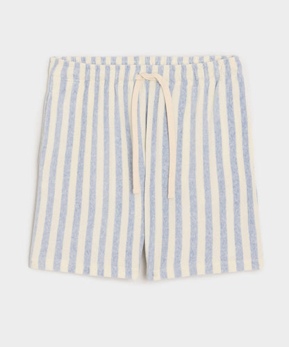 Todd Snyder 6" Striped Terry Short in Light Blue Light Blue