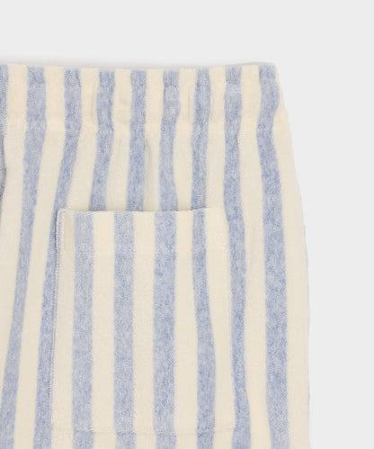 Todd Snyder 6" Striped Terry Short in Light Blue Light Blue