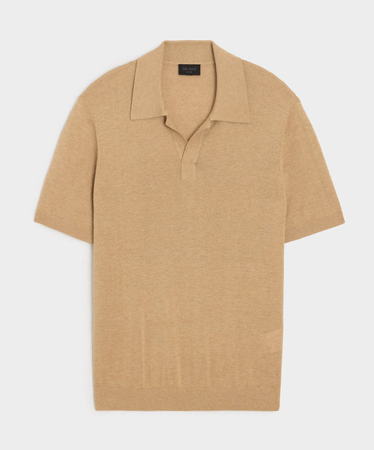 Todd Snyder Silk-Cashmere Montauk Sweater Polo in Beach Walk Beach Walk