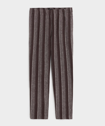Todd Snyder Linen Beach Pant in Burgundy Stripe Burgundy Stripe