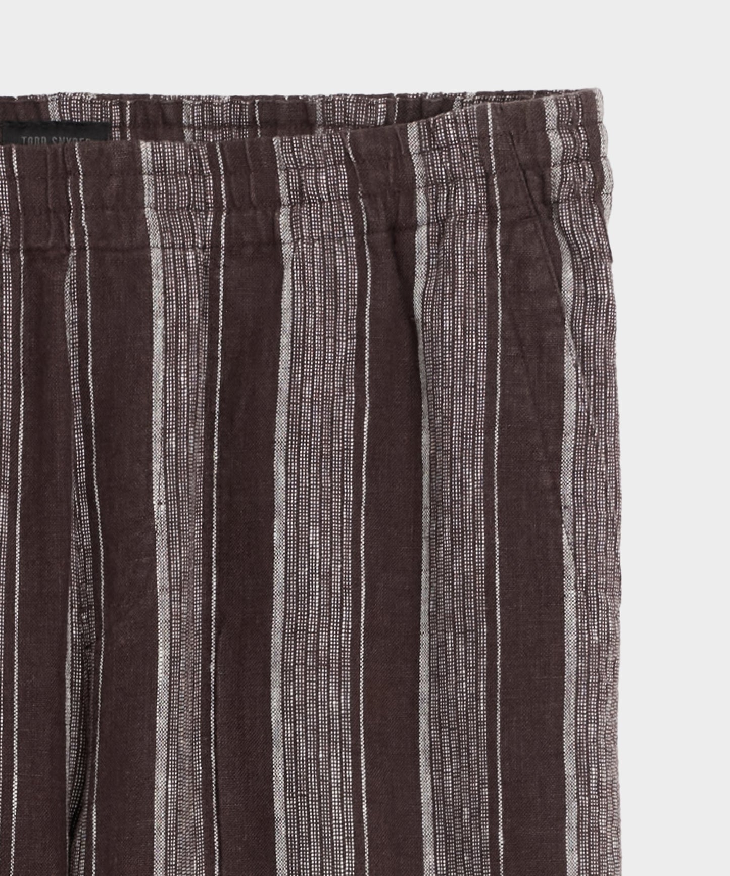 Todd Snyder Linen Beach Pant in Burgundy Stripe Burgundy Stripe
