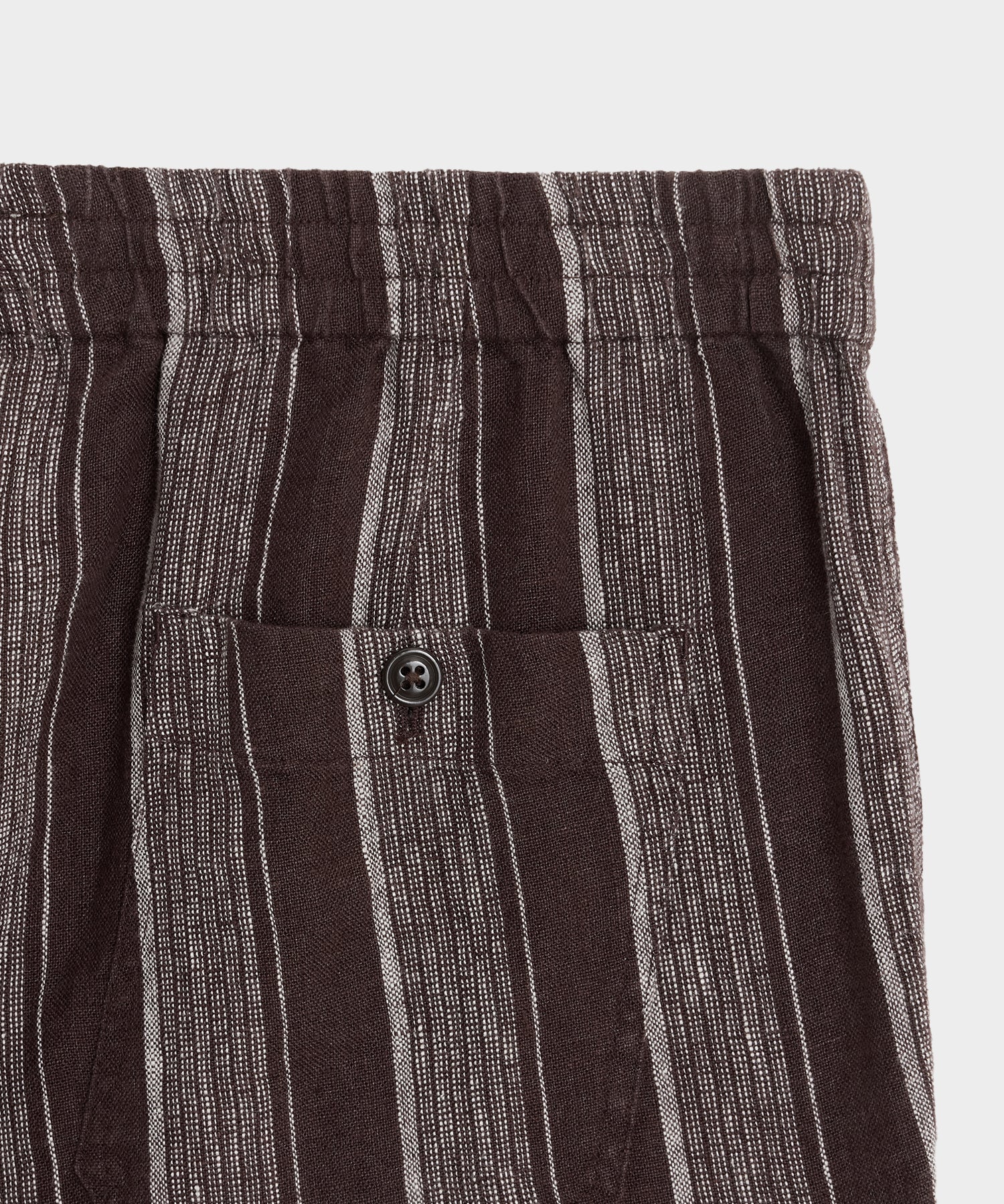 Todd Snyder Linen Beach Pant in Burgundy Stripe Burgundy Stripe