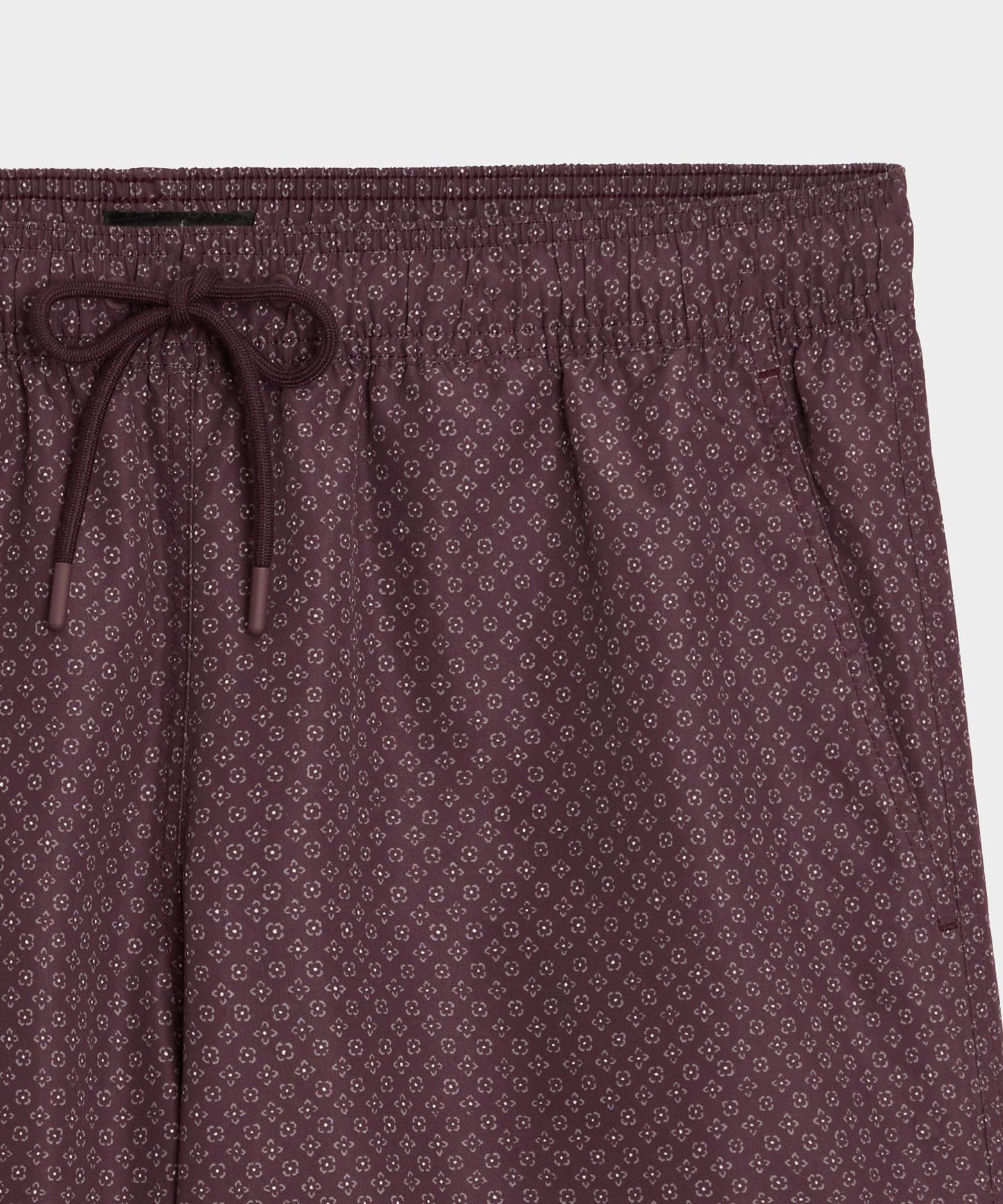 Todd Snyder 5" Montauk Swim Trunk in Merlot Merlot Geo