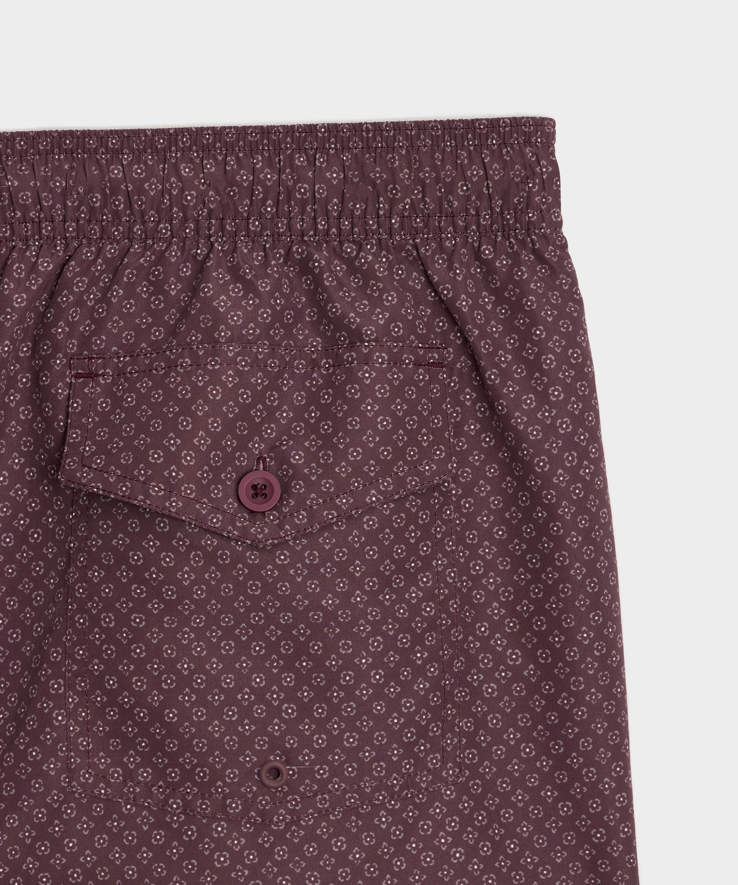 Todd Snyder 5" Montauk Swim Trunk in Merlot Merlot Geo
