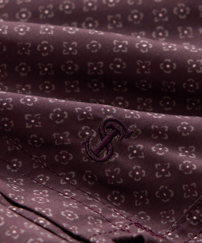 Todd Snyder 5" Montauk Swim Trunk in Merlot Merlot Geo