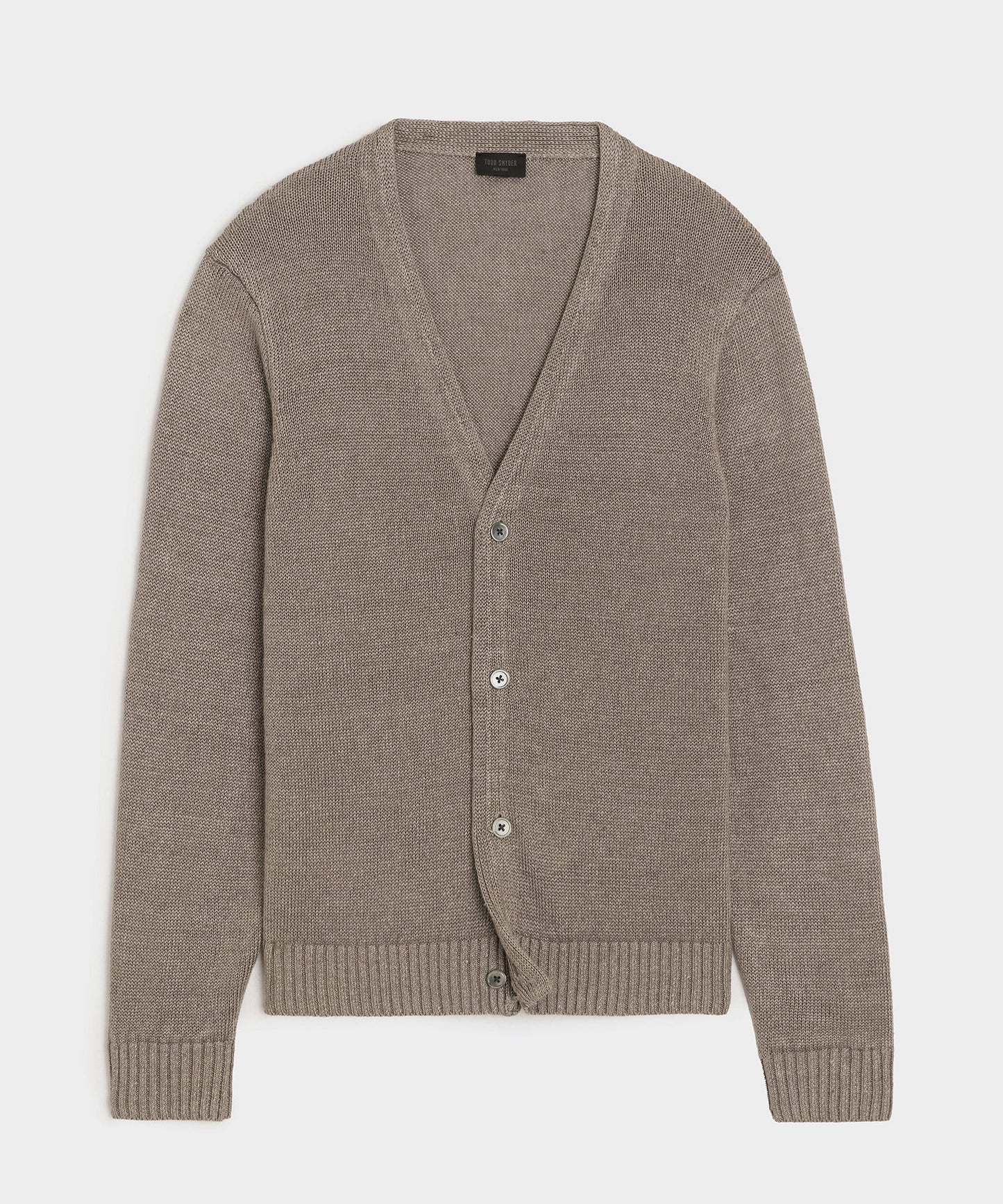 Todd Snyder Linen Cardigan in Weathered Timber Weathered Timber