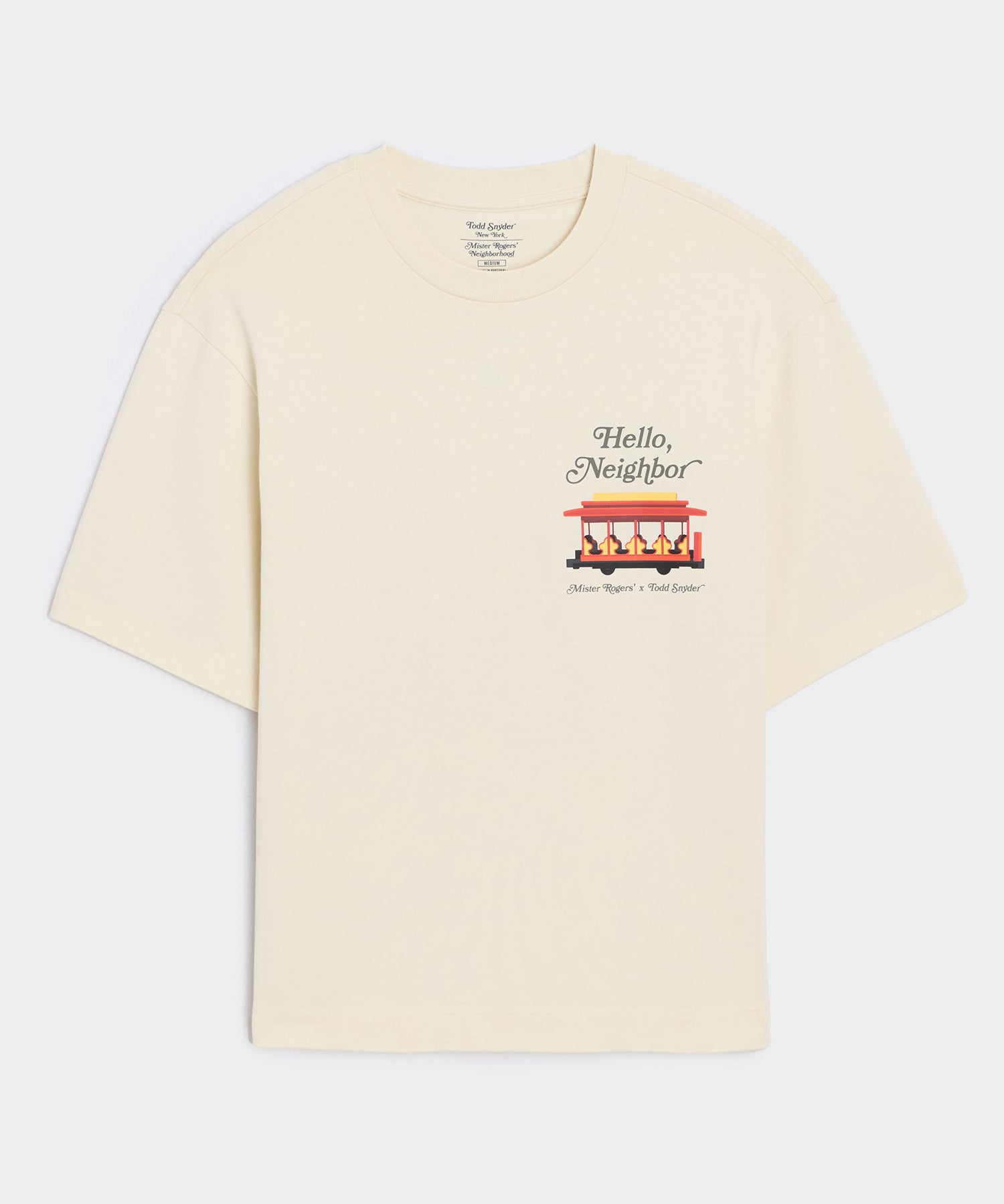 Todd Snyder Todd Snyder x Mister Rogers' Neighborhood Trolley Tee in Chalk New York City Chalk