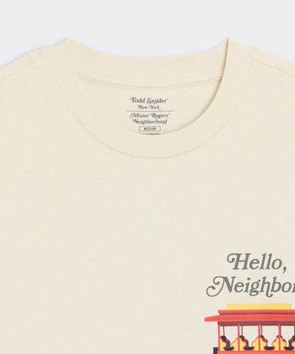 Todd Snyder Todd Snyder x Mister Rogers' Neighborhood Trolley Tee in Chalk New York City Chalk