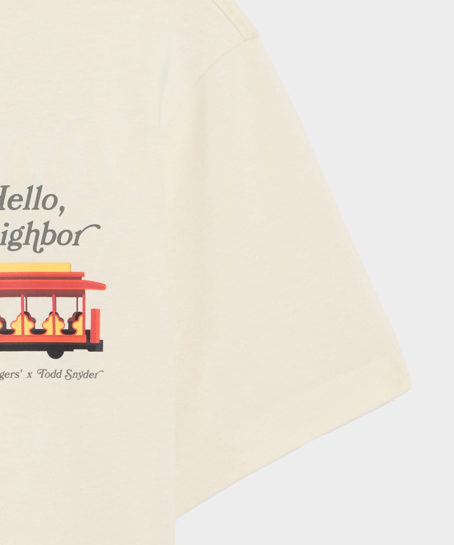 Todd Snyder Todd Snyder x Mister Rogers' Neighborhood Trolley Tee in Chalk New York City Chalk