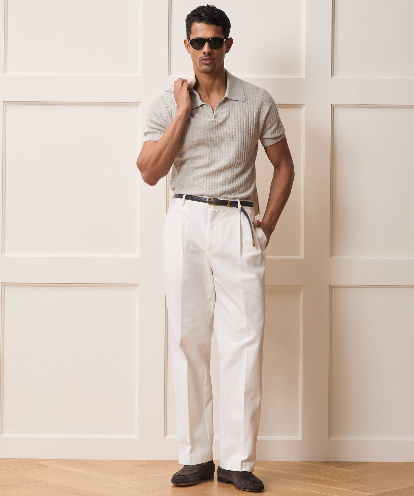 Todd Snyder Tide Montauk Sweater Polo in Dusty Steel Dusty Steel
