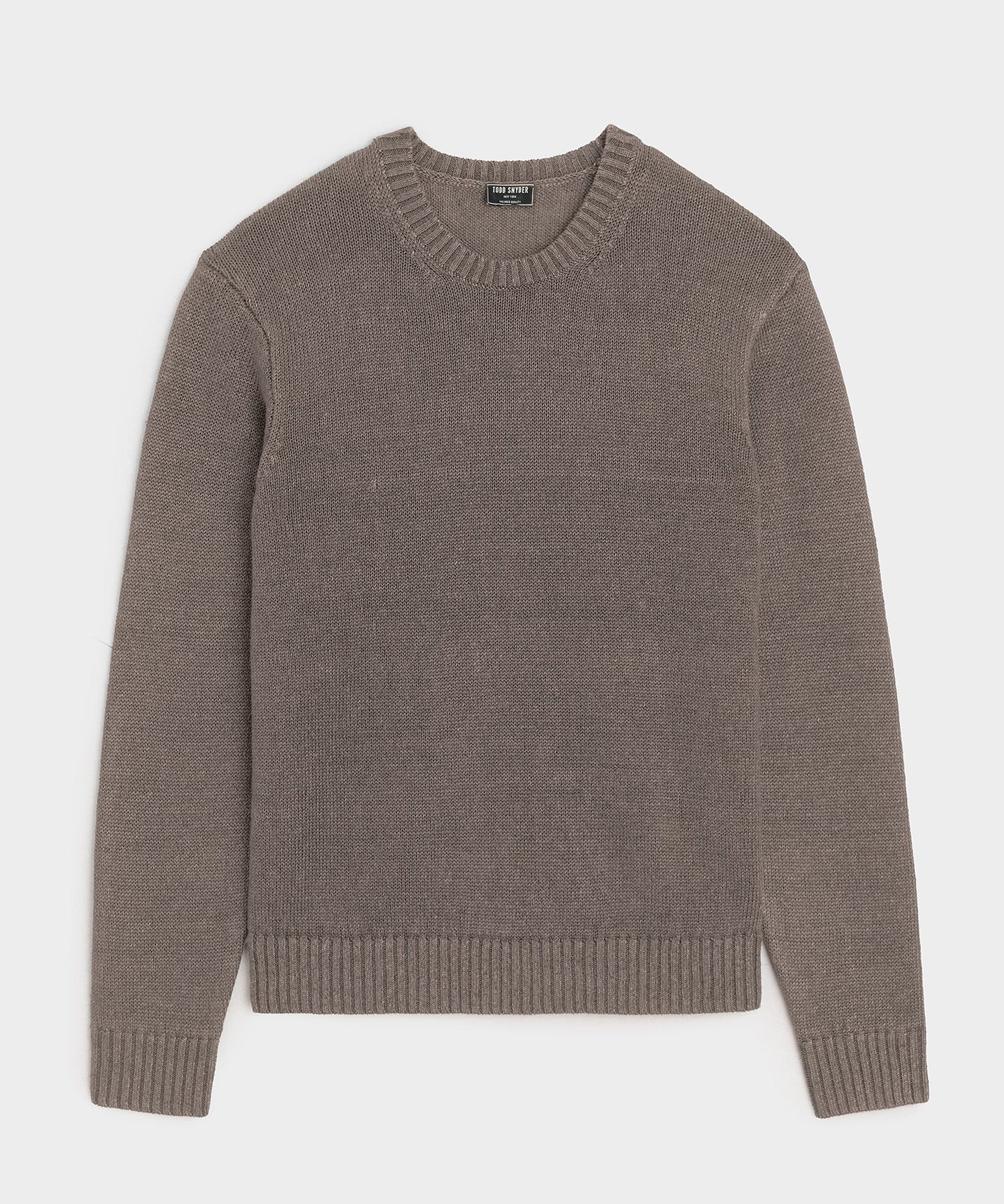 Todd Snyder Linen Crewneck Sweater in Weathered Timber Weathered Timber